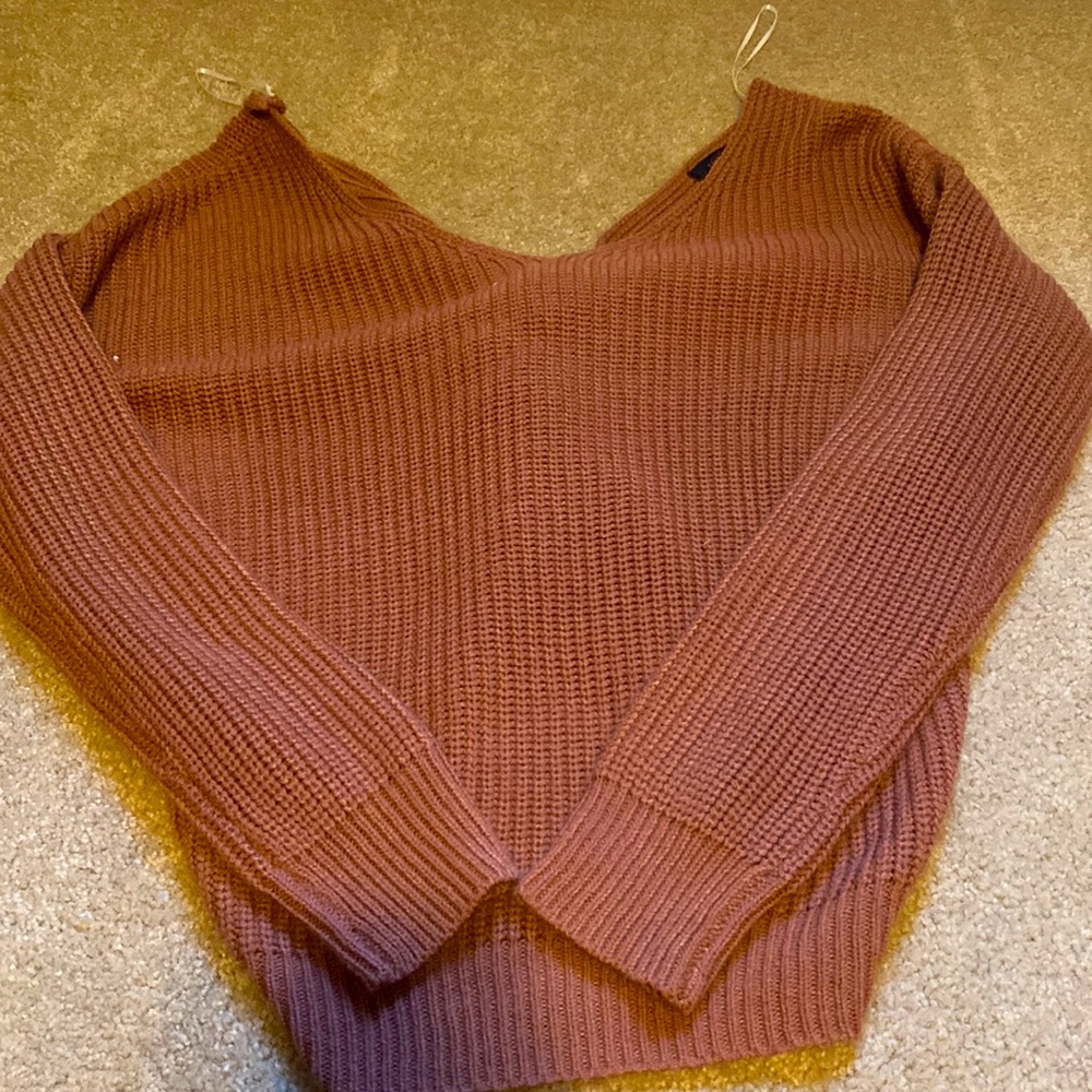 Open back sweater